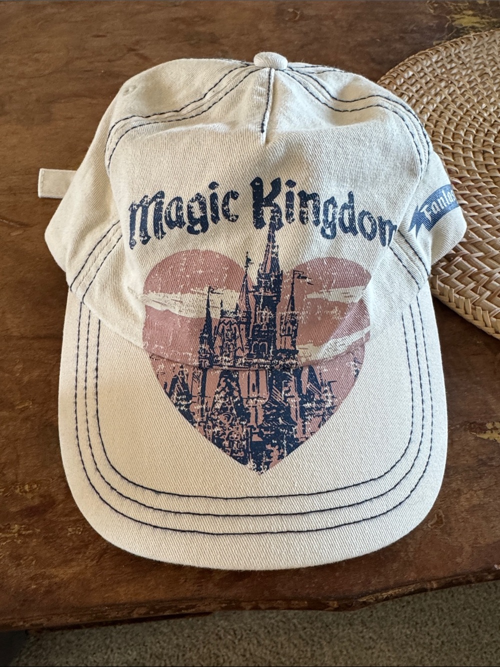 Junk Food Disney Parks Magic Kingdom Beige‎ Cap Forever Adjustable Hat